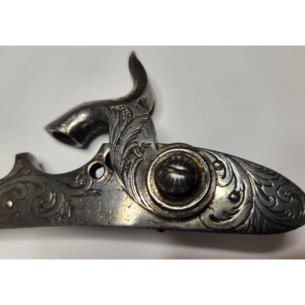 RARE! Antique 19th Century Finely Engraved Left Hand Percussion Lock Muzzle 1870